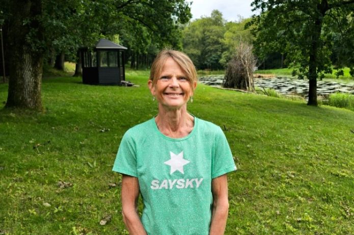 Rikki Laursen, nåede 500 halvmarathoner her i weekenden på Samsø. 